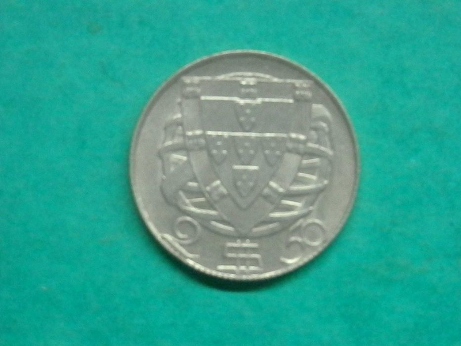 1308 - República: 2$50 escudos 1951 prata, por 4,50