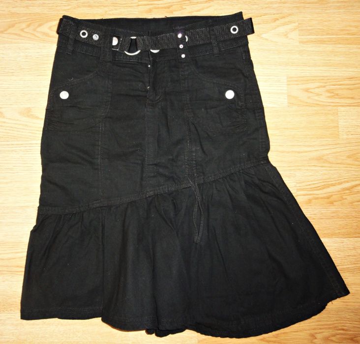Czarna spódnica H&M S 158cm z paskiem