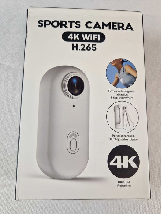 Mini Kamera Sportowa 4K WiFi Magnetyczna Stabilizacja Obudowa Wodoodporna