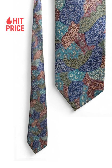 Krawat Firenze 100% jedwab made in Italy vintage unikat