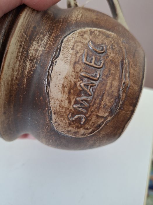 Pojemnik na smalec- stara ceramika