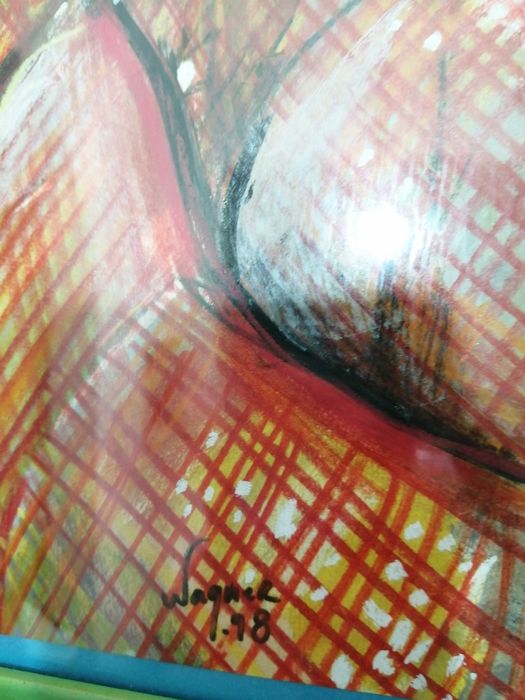 Quadro original O Pescador - Técnica Mista. De Wagner Borges