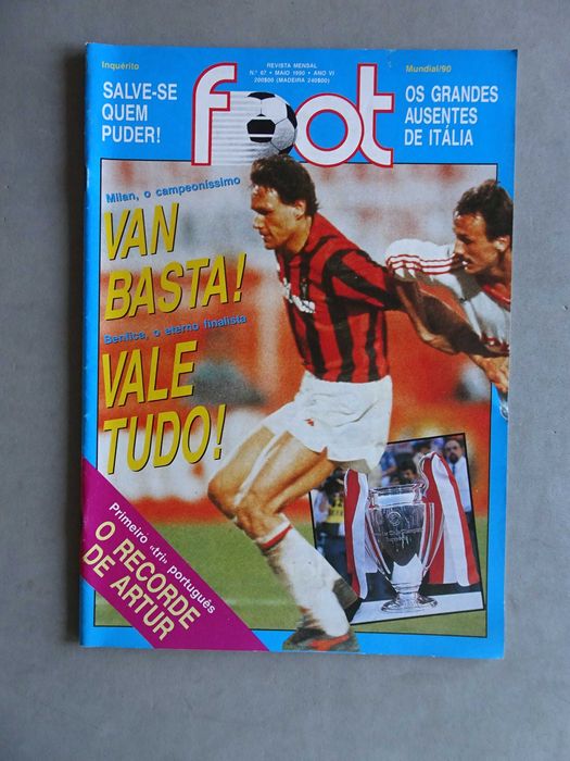 Revista Foot nº 67 ano 1990 + poster Porto Campeão Nacional 89/90