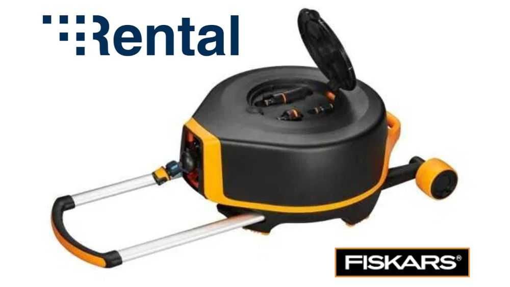 Automatyczny bęben z wężem z kółkami 27m XL, FISKARS, nowy, od ręki