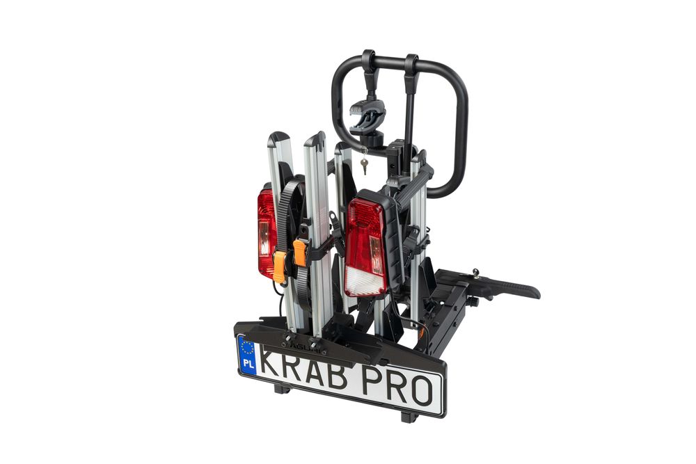 Bagażnik rowerowy platforma na hak Aguri Krab Pro 2 Silver na 2 rowery elektryczne E-BIKE