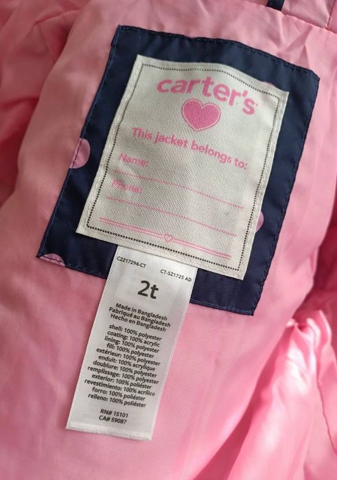 Продам курточку на дівчинку ТМ " CARTER'S " на 2 рочки
