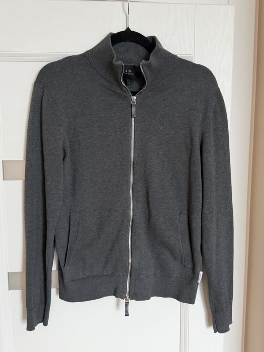 Сірий светр на замку armani exchange