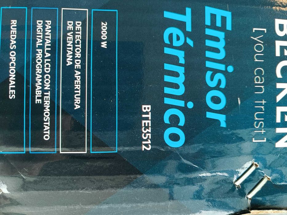 Emissor termico BECKEN 2000W