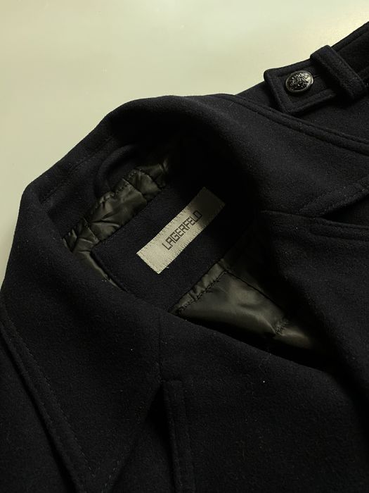 Lagerfeld чоловіче пальто зима осінь двубортне шерсть