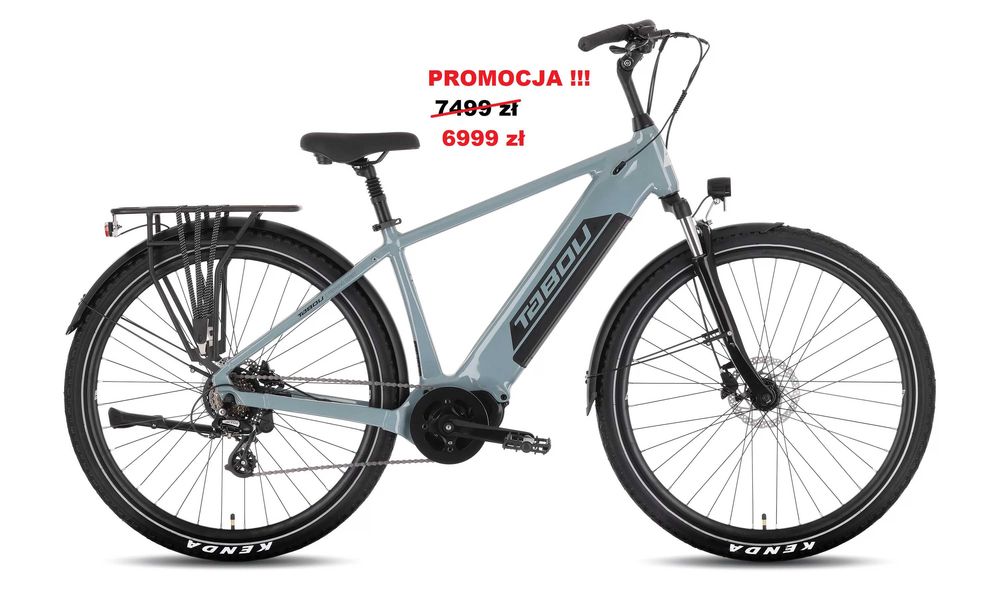 PROMOCJA !!! Rower elektryczny TABOU KINETIC UP 1 Czarno Czerwony/Szaro czarny