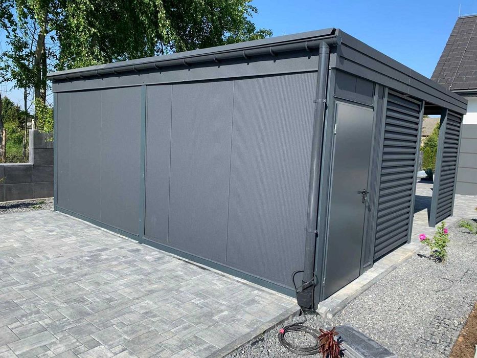 Solidna Wiata 5x7m z Pomieszczeniem PIR Profile 100x100 - Strefa 1,2,3