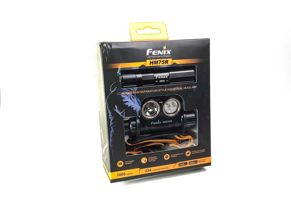 Fenix HM75R Ліхтар Налобний з 2ма АКБ (1600 Люмен) ГАРАНТІЯ 5 РОКІВ!