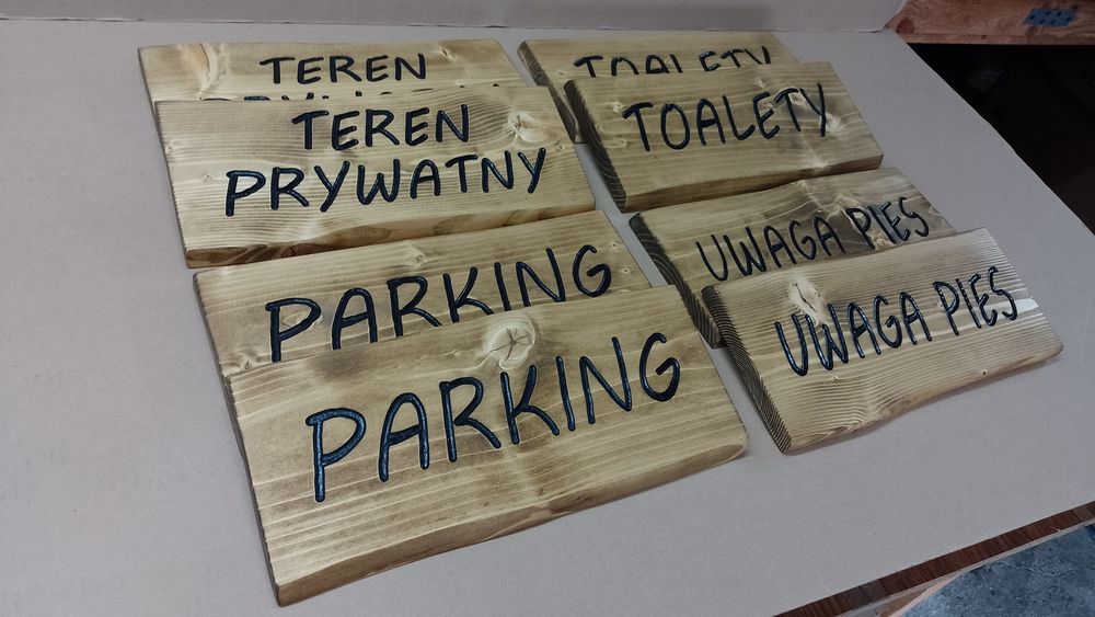PARKING szyld drewniany tabliczka informacyjna znak deska grawer