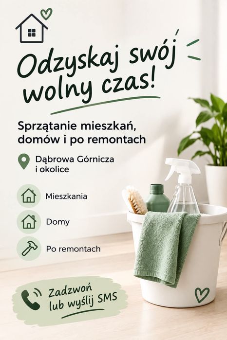 Odzyskaj swój wolny czas! Sprzątanie mieszkań, domów i po remontach - Dąbrowa Górnicza i okolice