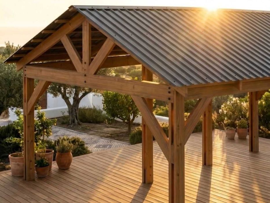 Deck madeira impregnado 28x145x4800 mm