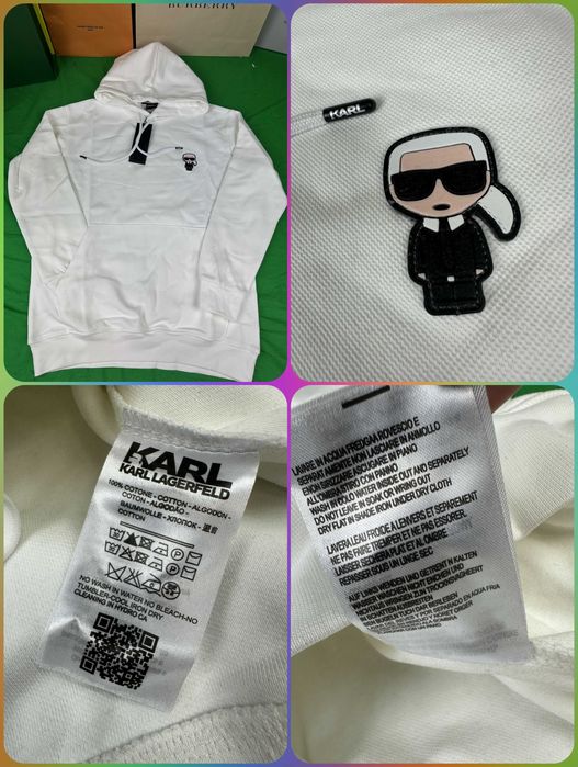 Bluza męska karl armani premium lacoste OUTLET  z kapturem