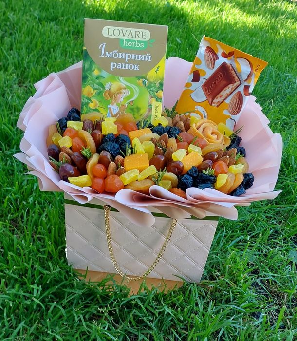 Сухофруктовий букет,композиції/букет из сухофруктов/їстівні букети