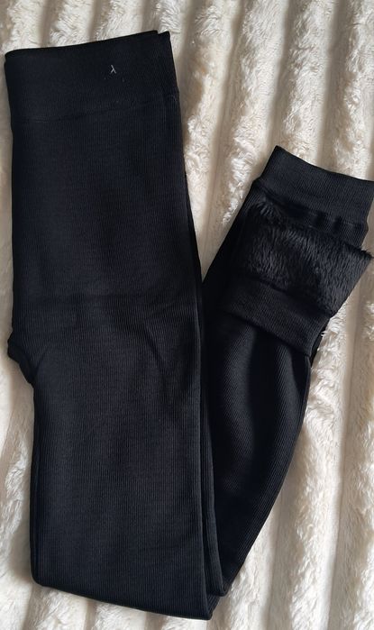 Лосины в рубчик на меху лосини на хутрі  жіночі теплі легінси