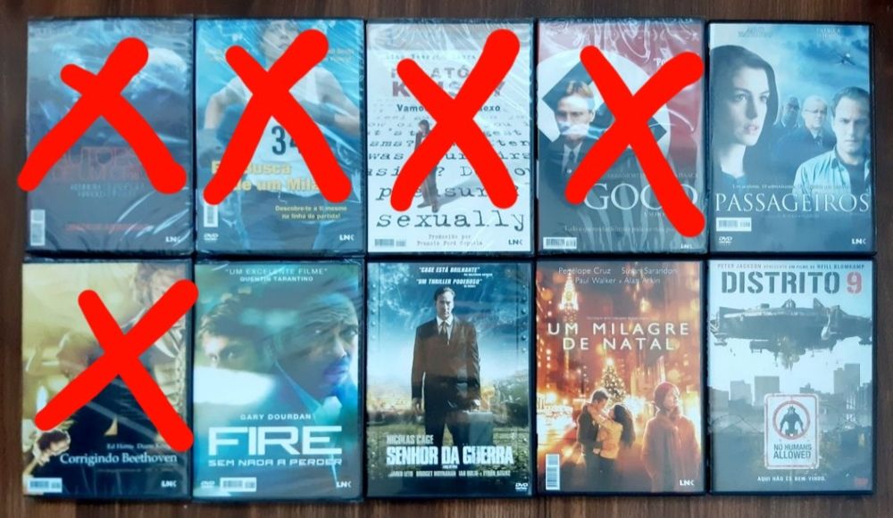 Lote DVD's - 6 Selados e 4 como novos com selo IGAC