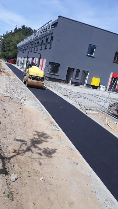 Układanie asfaltu budowa dróg parkingów asfaltowanie zalewanie spękań