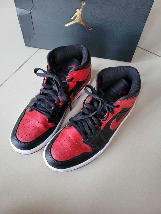 Buty Air Jordan 1 Mid czerowno-czarne