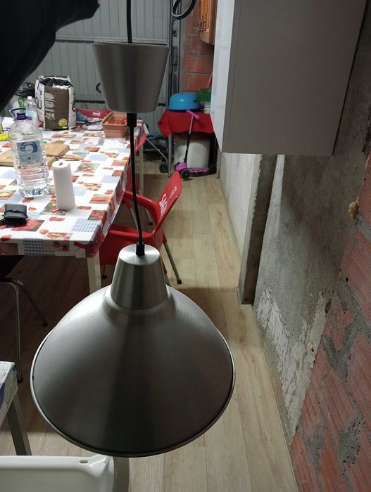 Candeeiro cinza ( oferta da lampada)