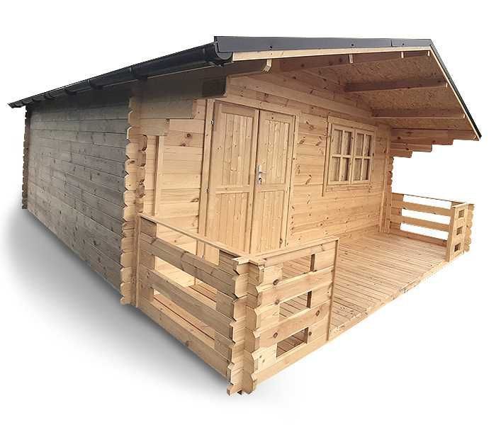 Domek ogrodowy letniskowy 500x500 + Taras 150x500-Balik 35mm Jeremi