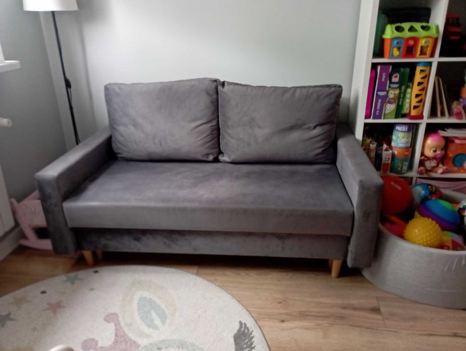 Sofa rozkładana szara