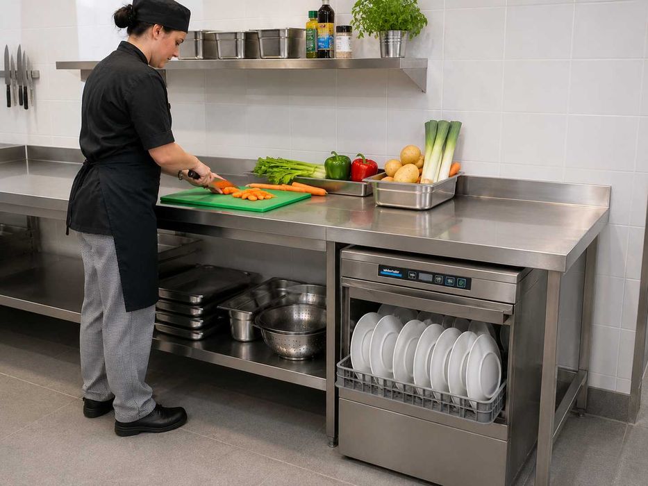 Bancada em Inox com 2 Prateleiras - Ocasião