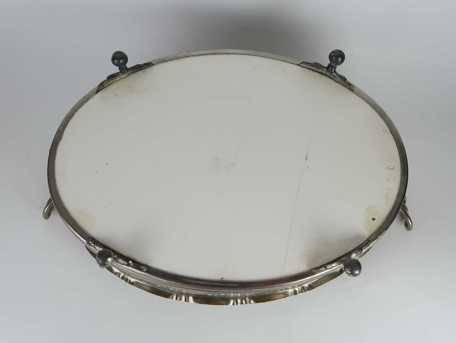 Tabuleiro Bandeja majólica antiga com gradinha (ref. 3)