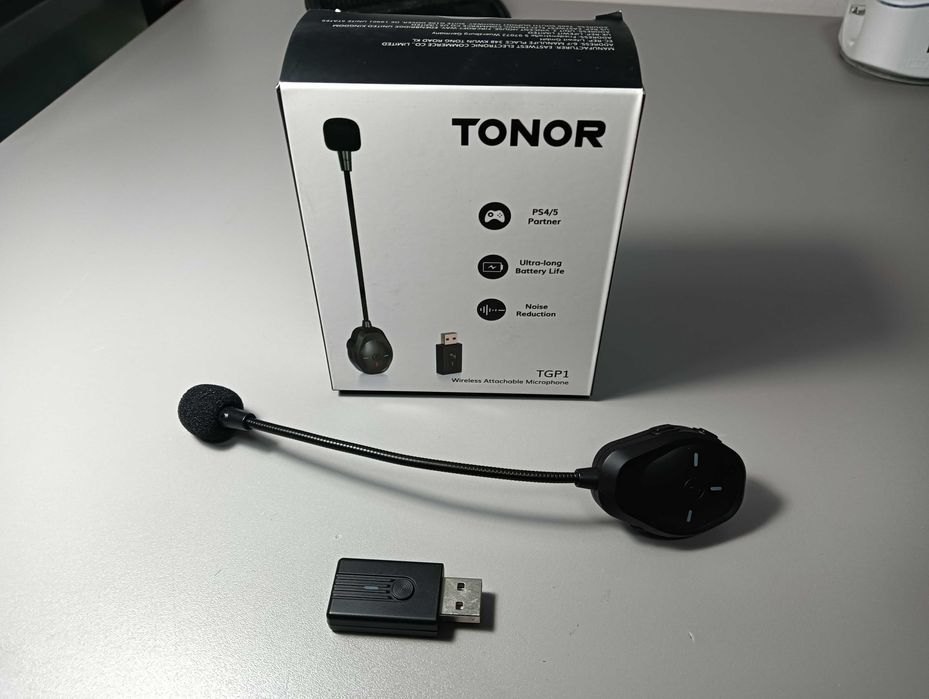Microfone Sem Fios TONOR TGP1 para Auscultadores (PS4/PS5/PC)
