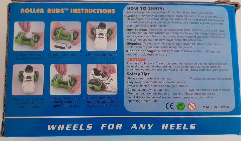 Patins - Roller Buds luminosos nunca usados