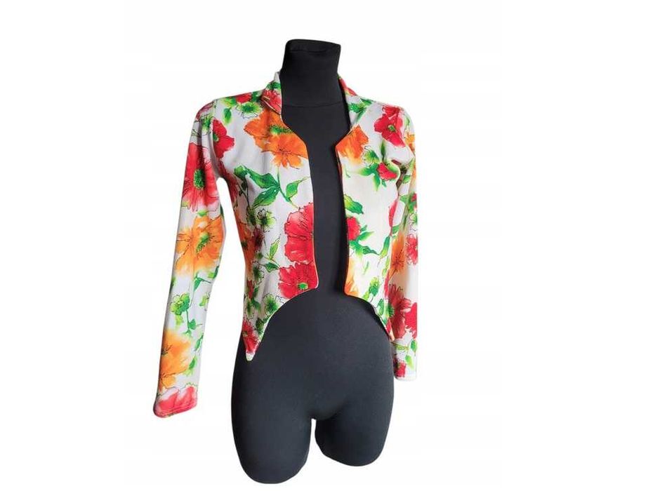 Asymetryczna narzutka w kwiaty 36,S/38,M Dolls Paris