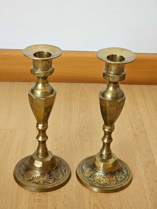 2 castiçais antigos