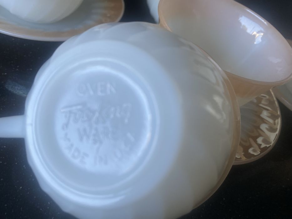 Servico de chá em vidro americano