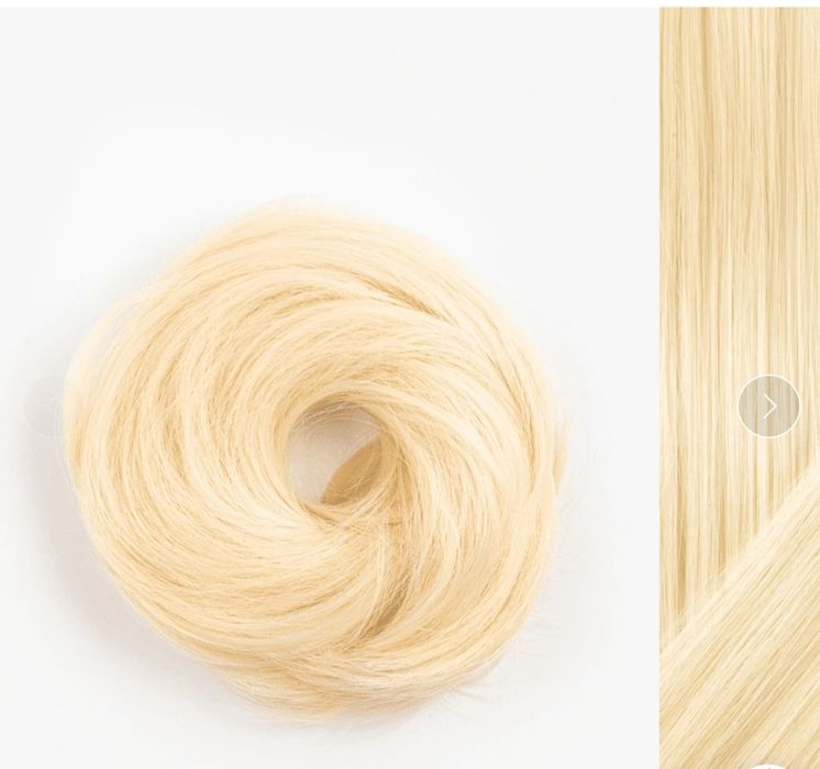 Kitka przeplatana i kok, platynowy blond. New.