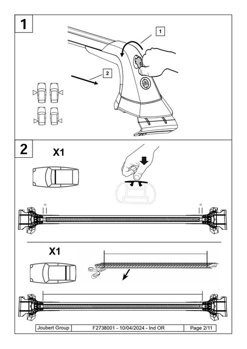 Barras de tejadilho -  Citroën C3 (CC21)