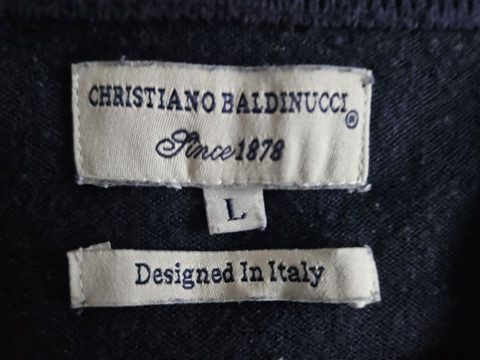 Granatowy sweter męski Christiano Baldinucci, rozmiar L