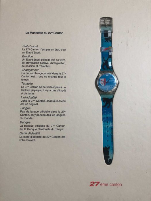 Swatch 27 Cantões com Livro