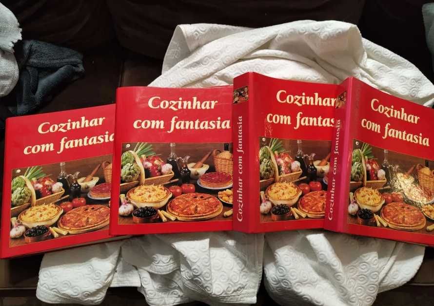 4 livros de culinária "cozinhar com fantasia"