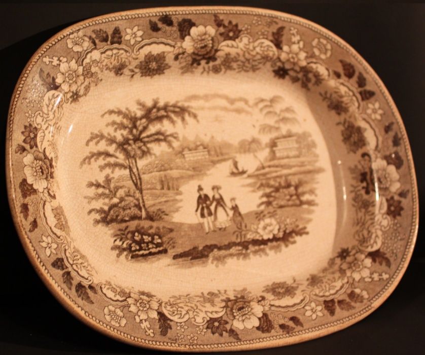 Travessa faiança inglesa séc. XIX