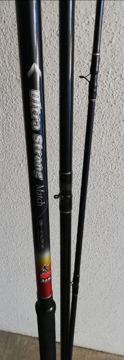 Cana de rio pesca inglesa D A M. 3,90M três partes, resistente,