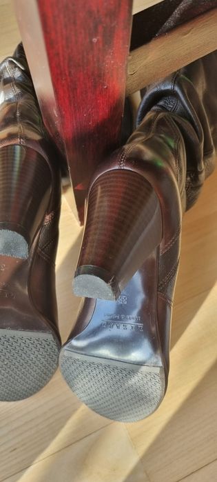 Skórzane Kozaki damskie r.35 Lizard jesień zima