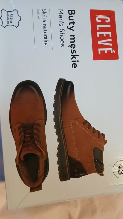 Чоловічі шкіряні зимові черевики  CLEVE рр43