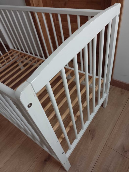 Łóżeczko 120x60 dostawne 4w1 (kolor biały)