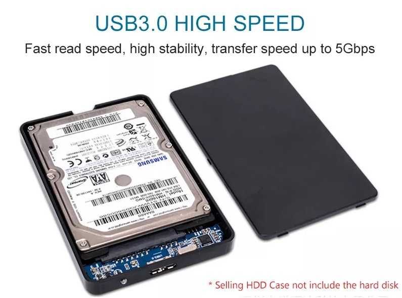 Caixa Externa para Disco Rigido 2.5'' USB 3.0 - Novo e Lacrado.