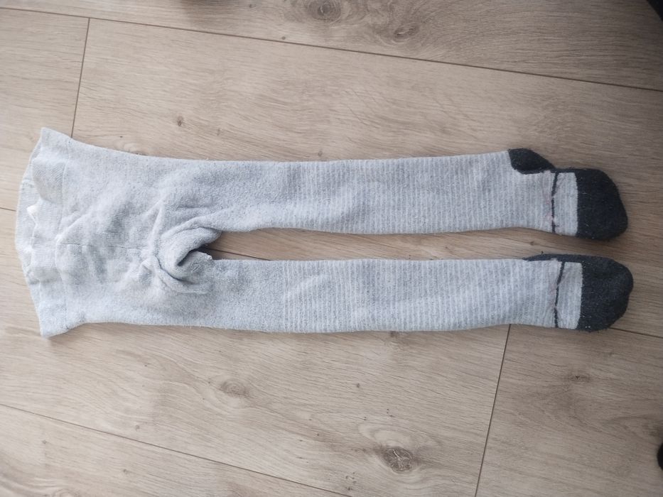 Szare rajstopy rajtuzy w paski 86