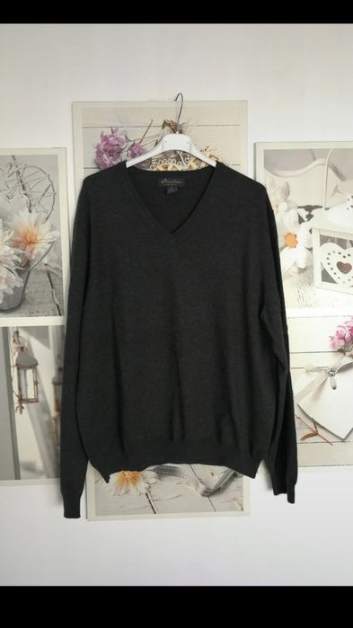 Amerykańska marka premium Brooks Brothers sweter wełna merino