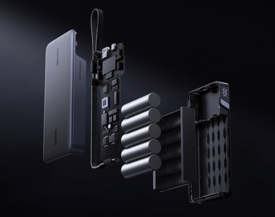 Повербанк Ugreen PB552 Nexode 25000mAh 165W з подвійними USB-C кабелям