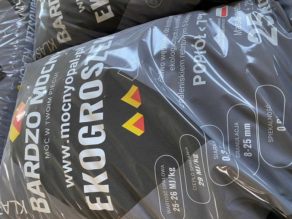 Węgiel Groszek Plus Bardzo Mocny workowany 25kg